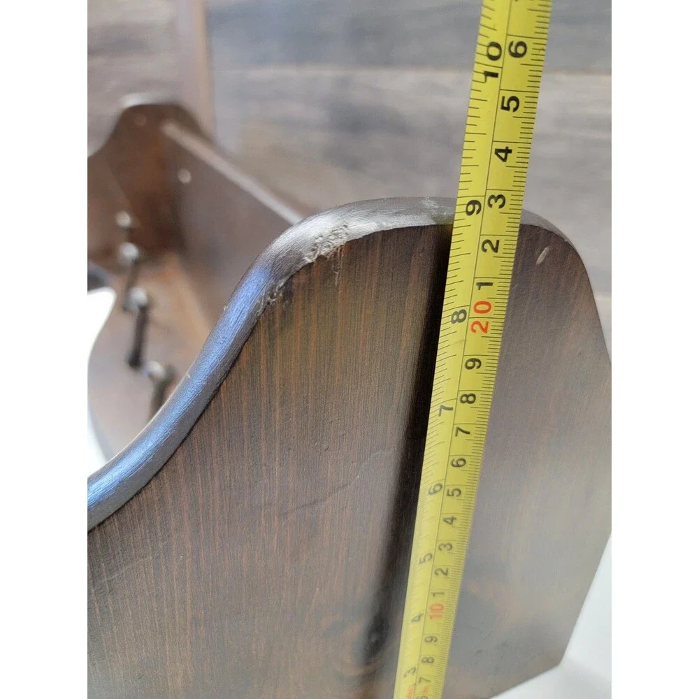 Homespun Hearts Wooden Wall Shelf with 5 Pegs Rustic Farmhouse